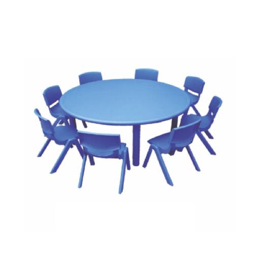 Modern Design Blue Plastic Kids Round Table with Matching Chairs Manufacturers, Suppliers in Delhi