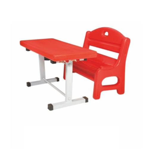 Plastic Table with Bench Supported by Mild Steel Frame for Kids Manufacturers, Suppliers in Delhi